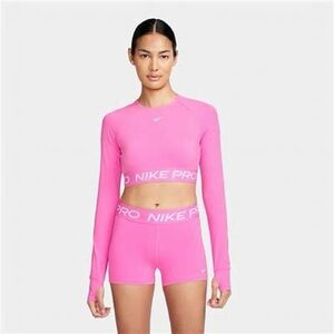 Nike Pink crop long sleeve dri fit  new